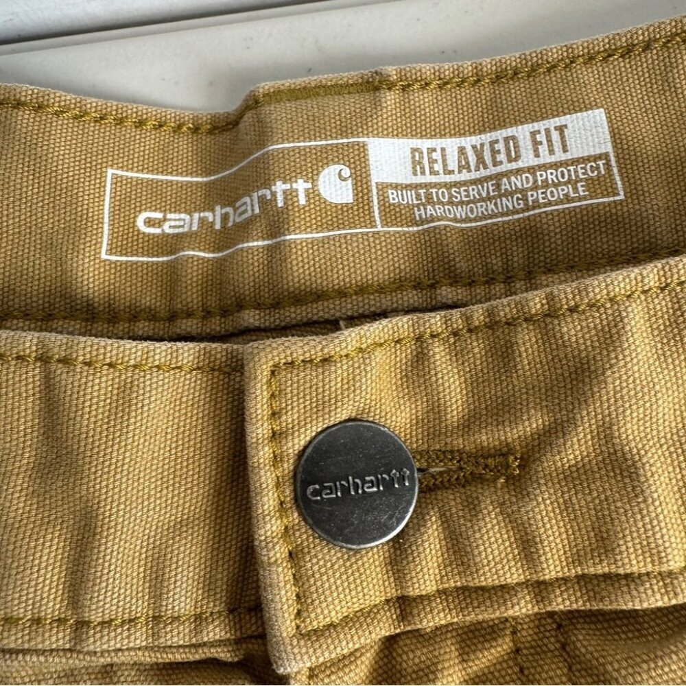 Carhartt Rugged Flex Relaxed Fit Brown Knee length Cargo Shorts Size 38 - Picture 7 of 15